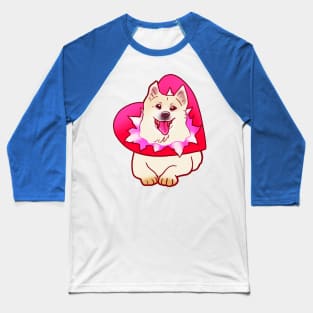 YOUR VALENTINE IS HERE (SHIBA SAMOYED) HEART PRESENT SHIRT Baseball T-Shirt